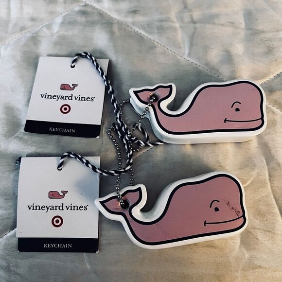 Vineyard Vines Accessories - Vineyard Vines Pink Whale Floating Keychain Waterproof Beach Pool - set of 2